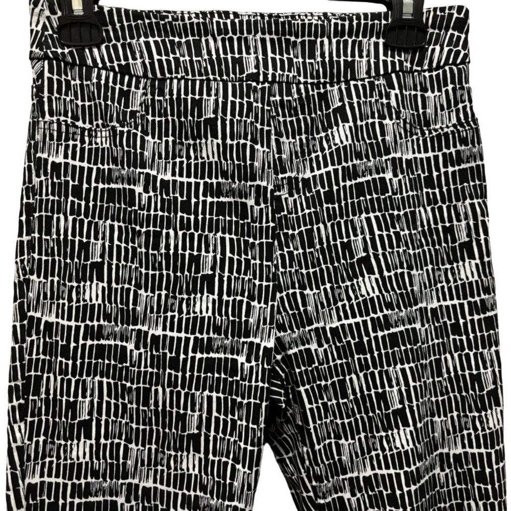 Soft Surroundings Womens XS Black & White Patterned Pants Stretch - Picture 3 of 7